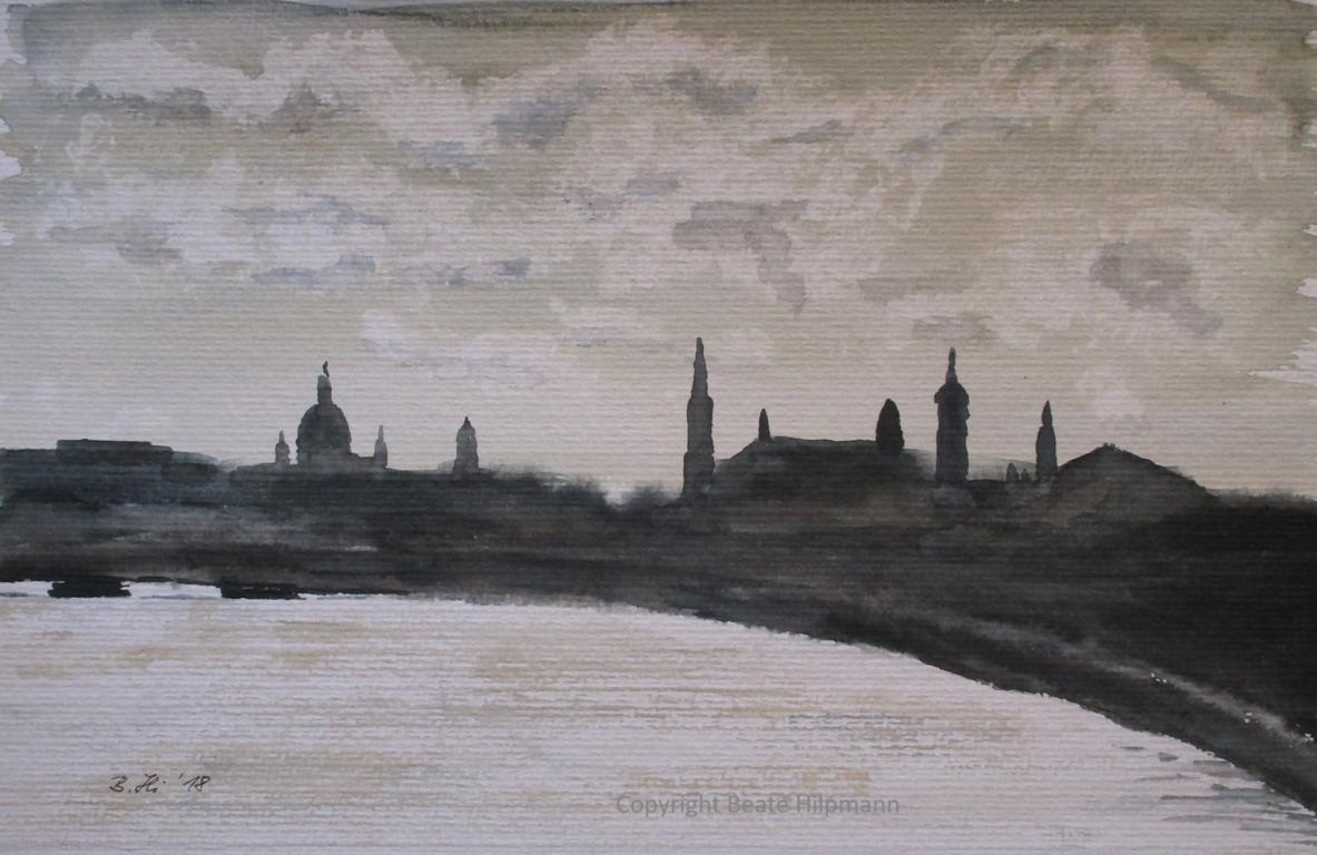 Dresden in Dämmerung